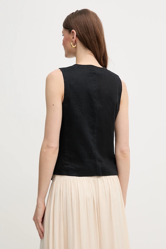 Îmbrăcăminte United Colors of Benetton vestă de in 2AGHDJ00G negru