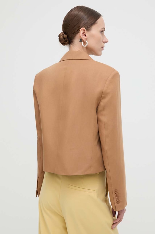 Îmbrăcăminte Weekend Max Mara sacou din amestec de in 2415041062600 maro