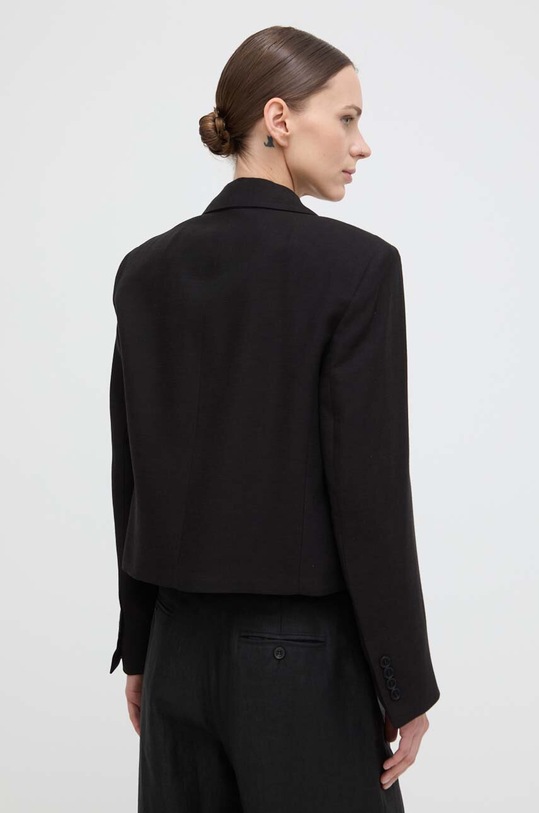 Odzież Weekend Max Mara marynarka z domieszką lnu 2415041062600 czarny