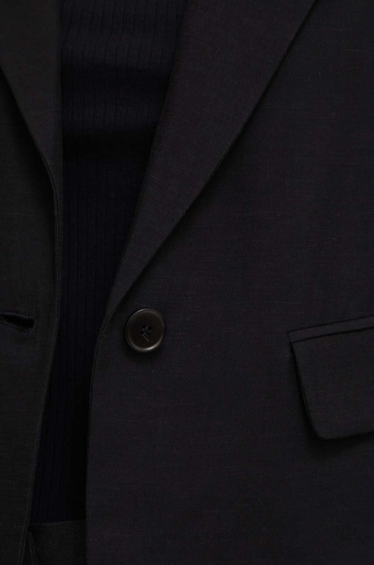 Weekend Max Mara marynarka z domieszką lnu 2415041062600 czarny