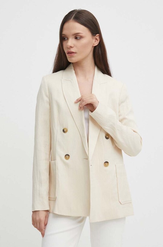 United Colors of Benetton sacou cu captuseala bej 27OZDW025