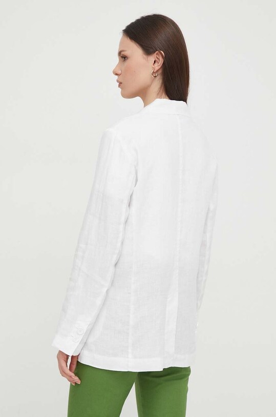 Одяг Льняний жакет United Colors of Benetton 2AGHDW00R білий