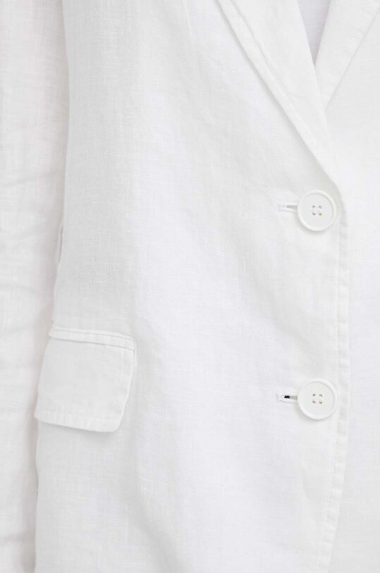 Льняний жакет United Colors of Benetton 2AGHDW00R білий