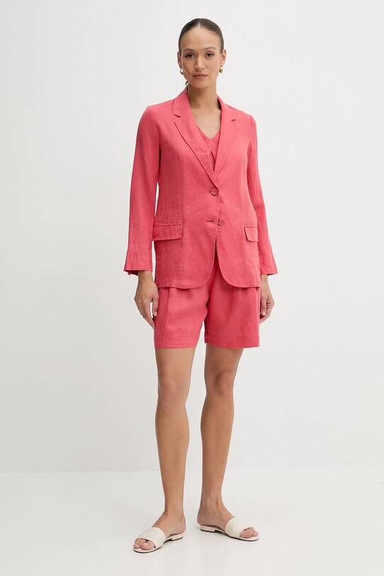 United Colors of Benetton giacca in lino 2AGHDW00R rosa AA00