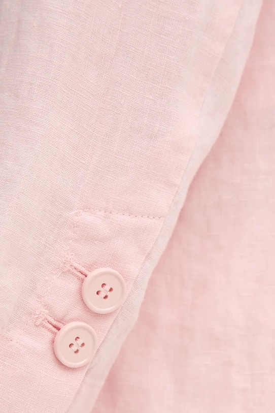 Льняной жакет United Colors of Benetton 2AGHDW00R розовый