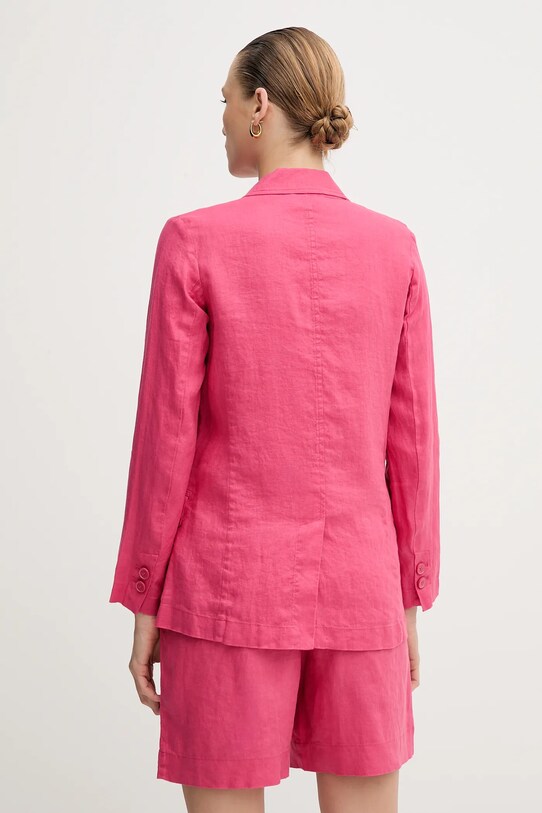 Одяг Льняний жакет United Colors of Benetton 2AGHDW00R рожевий