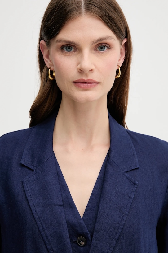 United Colors of Benetton len blézer sötétkék 2AGHDW00R