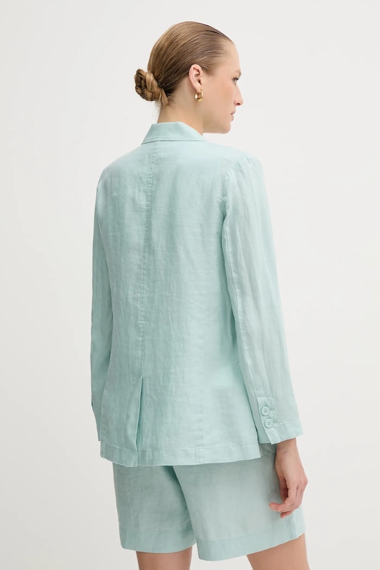 Oblečení Plátěné sako United Colors of Benetton 2AGHDW00R tyrkysová