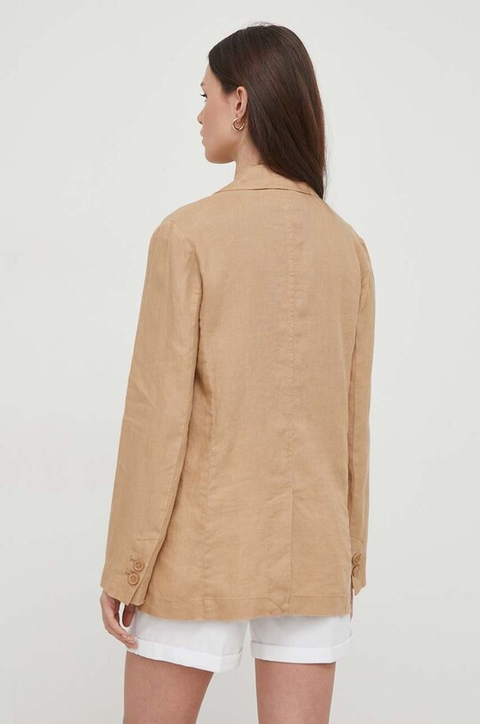 Одежда Льняной жакет United Colors of Benetton 2AGHDW00R бежевый