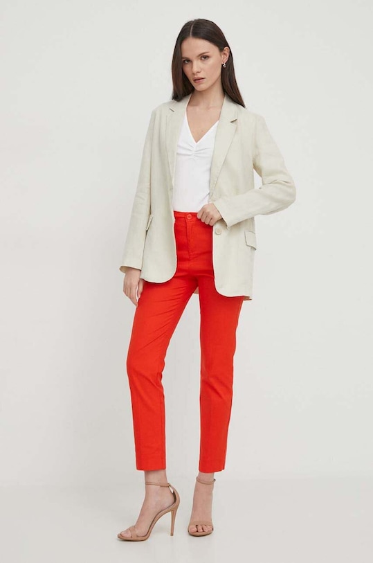 Льняной жакет United Colors of Benetton 2AGHDW00R бежевый AA00