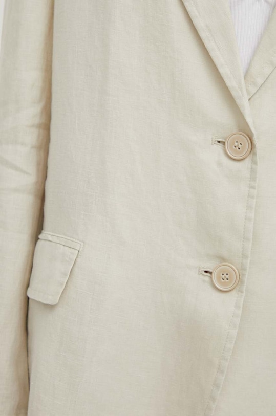 Льняной жакет United Colors of Benetton 2AGHDW00R бежевый