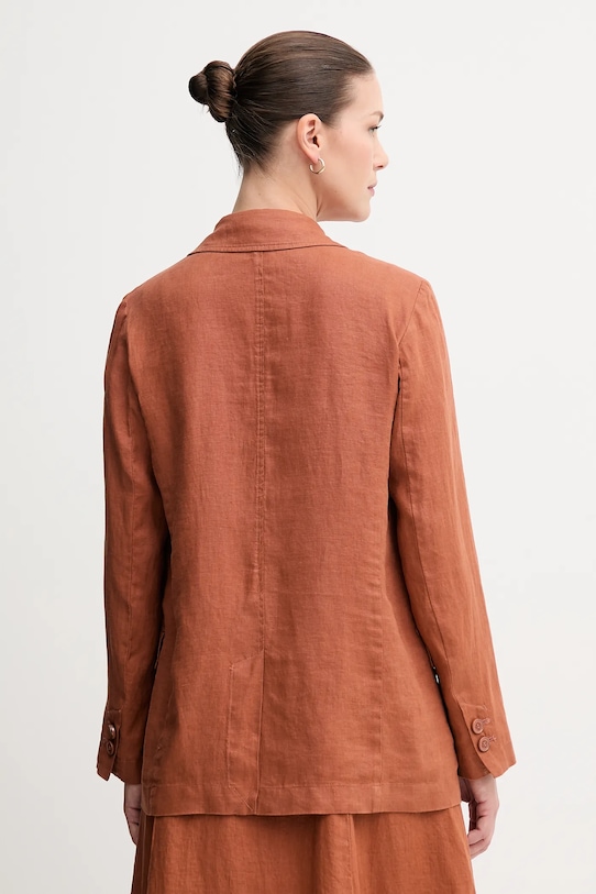 Odjeća Laneni sako United Colors of Benetton 2AGHDW00R smeđa