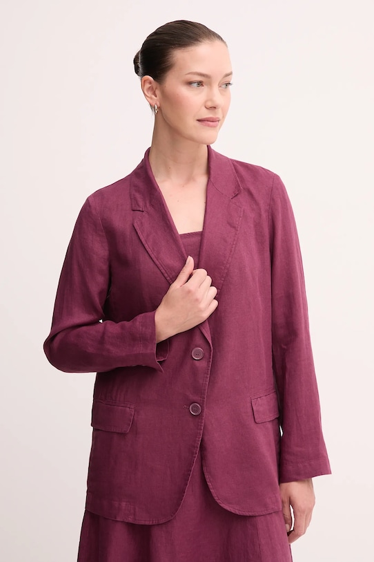 Laneni sako United Colors of Benetton bordo 2AGHDW00R