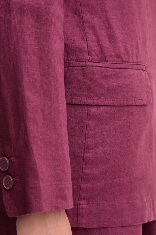 Laneni sako United Colors of Benetton 2AGHDW00R bordo