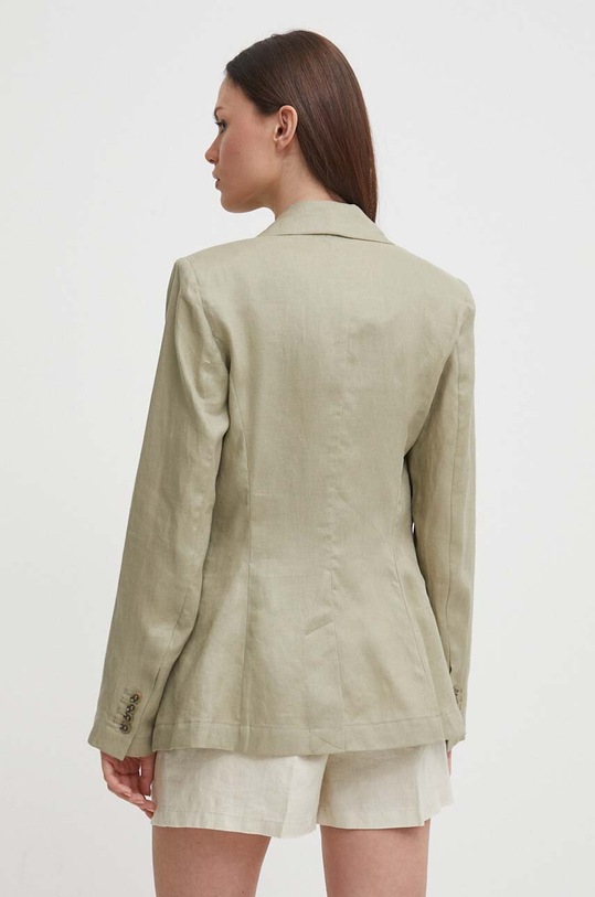 Odzież United Colors of Benetton marynarka lniana 2AGHDW01Z zielony