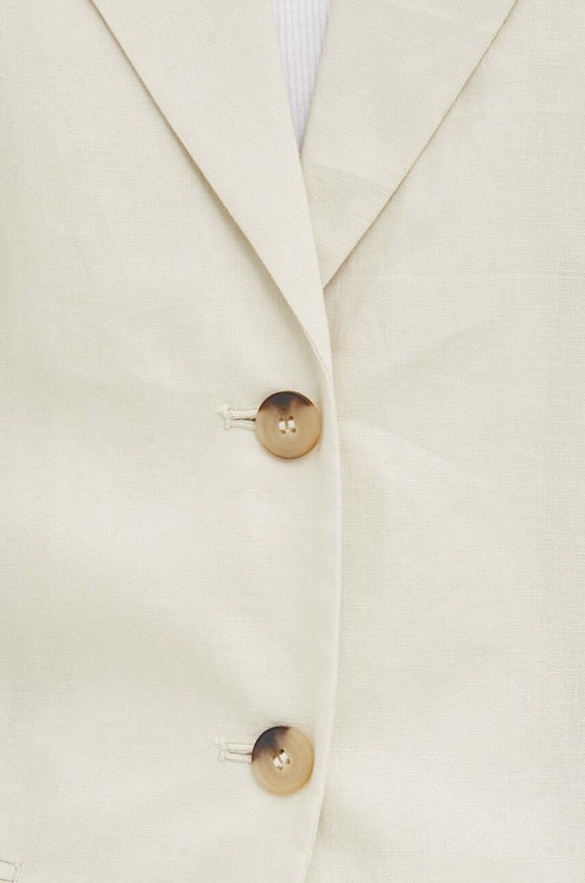 Льняной жакет United Colors of Benetton 2AGHDW01Z бежевый