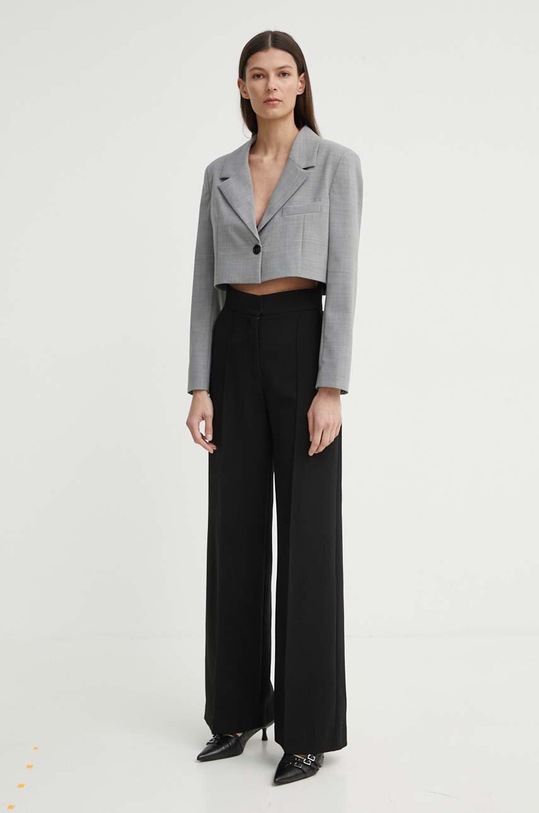 Blazer s příměsí vlny Alohas R100502 šedá SS24