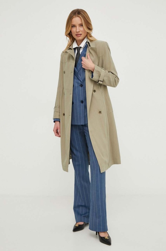 Sisley marynarka z domieszką lnu 27I2LW01Y niebieski SS24