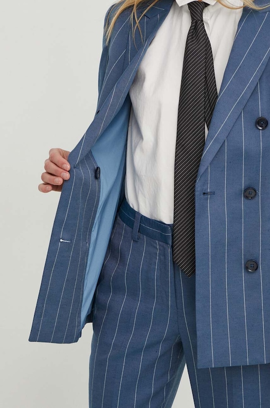 Sisley marynarka z domieszką lnu 27I2LW01Y