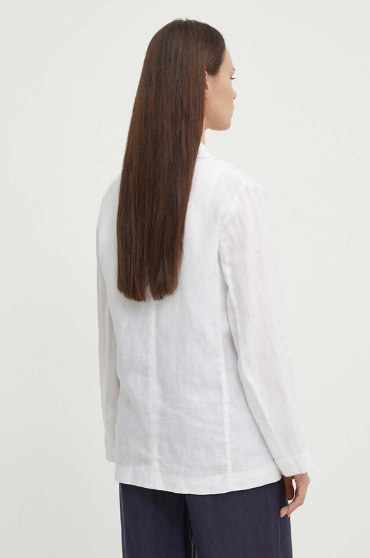 Îmbrăcăminte Sisley sacou de in 2AGHLW019 alb