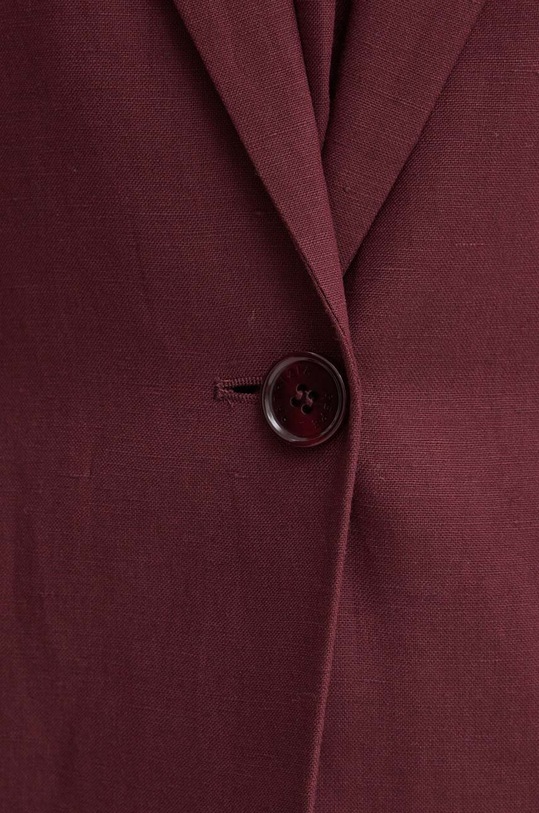 Patrizia Pepe marynarka z domieszką lnu 2S1496.A052 bordowy