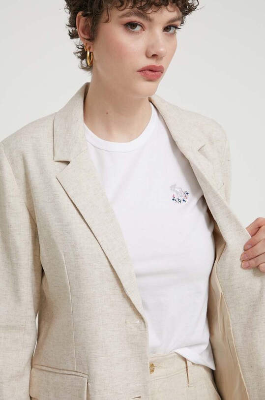 Λινό πανωφόρι Abercrombie & Fitch KI144.4038.185