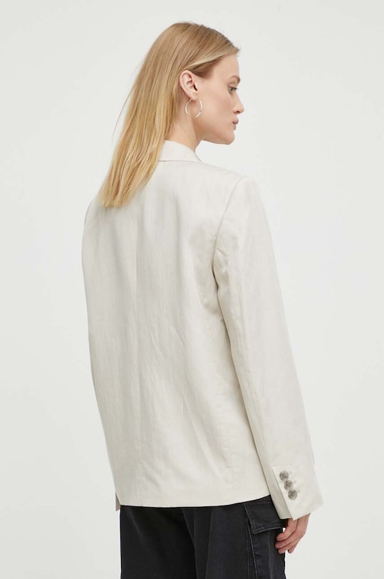 Ruházat Marc O'Polo blézer vászonkeverékből 403023280065 szürke