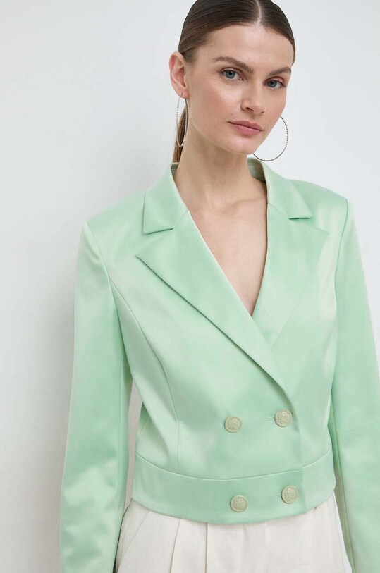 Guess marynarka AURORA tkanina zielony W4GN38.WFJ02