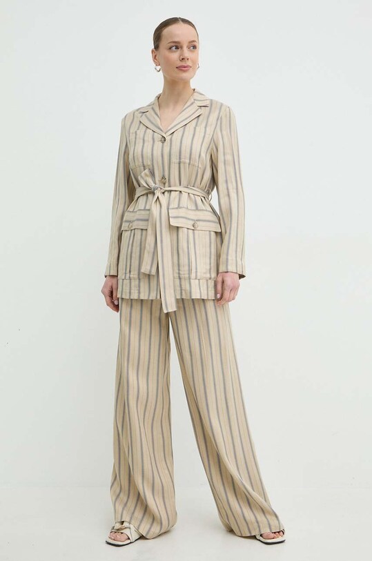 Піджак з домішкою льону MAX&Co. 2416041044200 бежевий SS24