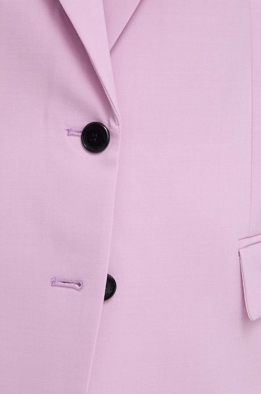 Karl Lagerfeld blézer gyapjú keverékből 241W1406 rózsaszín
