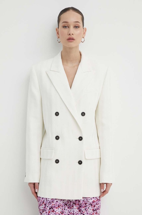 IRO marynarka lniana beżowy WM07TANITA