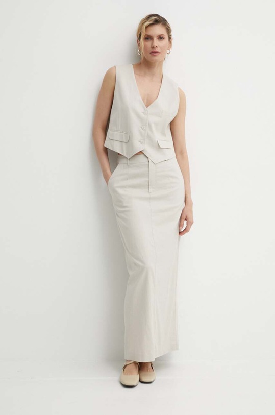 Gestuz kamizelka lniana 10909104 beżowy SS24