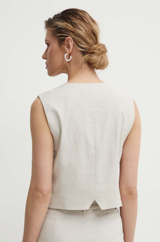 Odzież Gestuz kamizelka lniana 10909104 beżowy