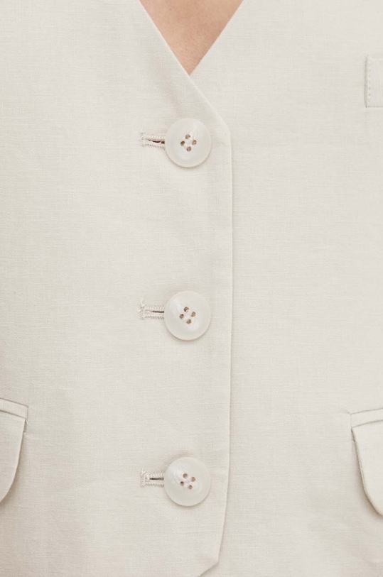 Gestuz kamizelka lniana beżowy 10909104