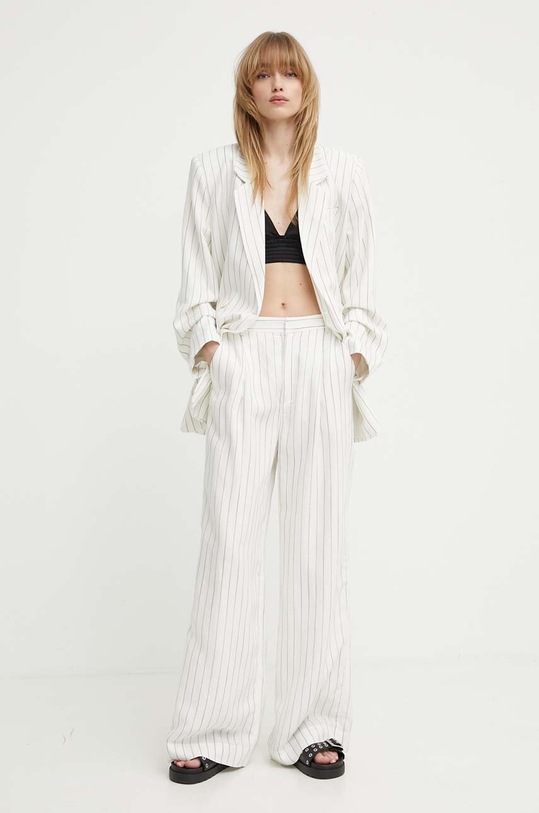 Gestuz marynarka z domieszką lnu 10909154 beżowy SS24