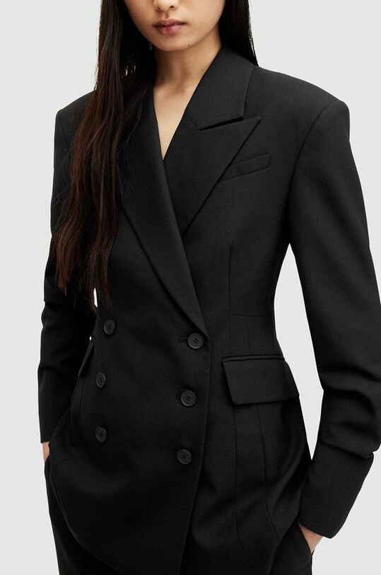 AllSaints sacou din lana SEVENH WT517Z negru SS24