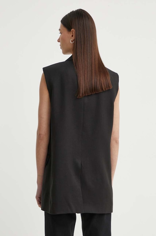 Одежда Льняной жилет Theory O0403101 чёрный