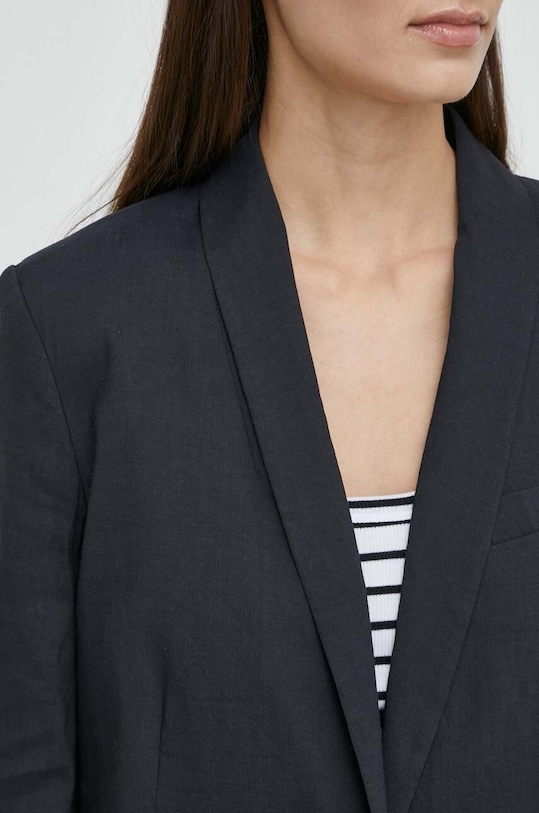 Льняний жакет Theory O0203104 темно-синій