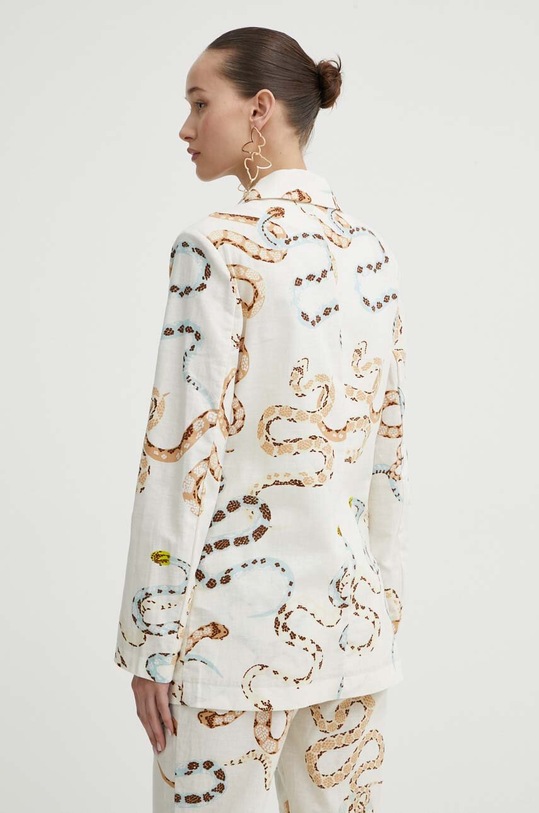 Oblečení Sako s příměsí lnu Never Fully Dressed NFDOU318.Cream béžová