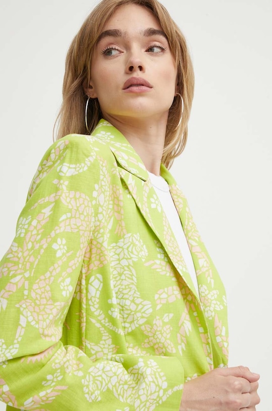 Пиджак с примесью льна Never Fully Dressed зелёный NFDOU307.Green