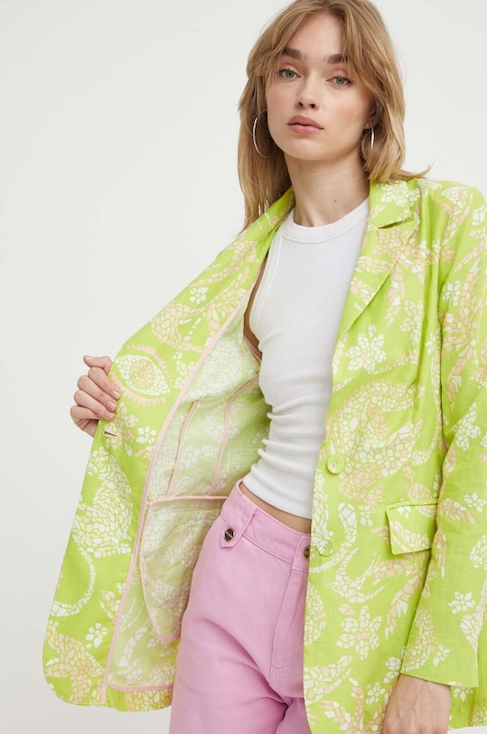 Пиджак с примесью льна Never Fully Dressed NFDOU307.Green