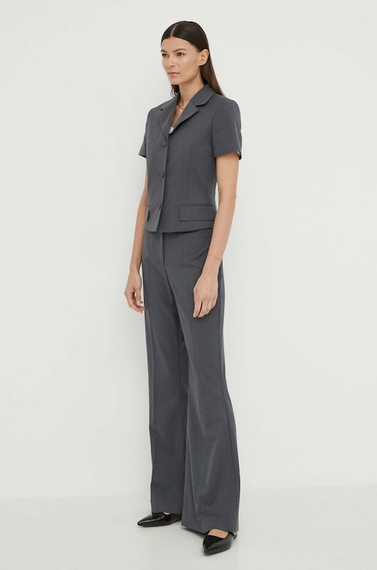 Blazer s příměsí vlny Remain 501269514 šedá SS24