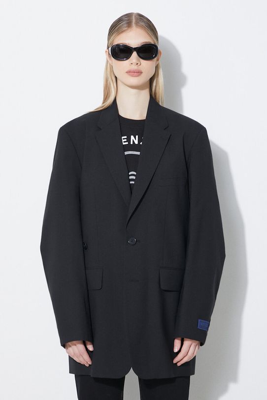 Вълнено сако Kenzo Solid Kimono Blazer