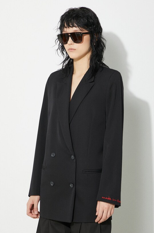 Fiorucci gyapjú kabát Black Double Breasted fekete W01FPBDO044KN03BK01