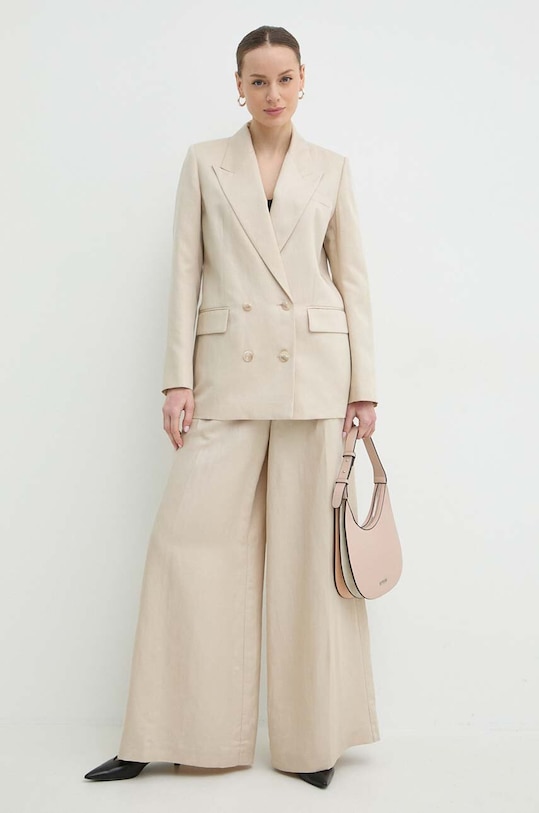 Льняний жакет Ivy Oak IO119095 бежевий SS24