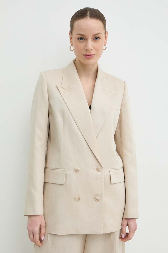 Льняний жакет Ivy Oak бежевий IO119095