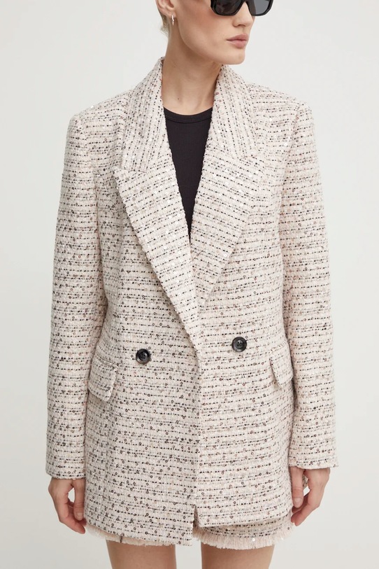 Bruuns Bazaar sacou din lana StickweedBBGrande blazer BBW3958 roz