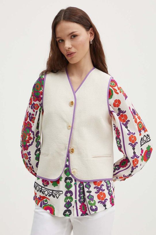 La Petite Française kamizelka GALAXIE tkanina beżowy PFGALAXIE