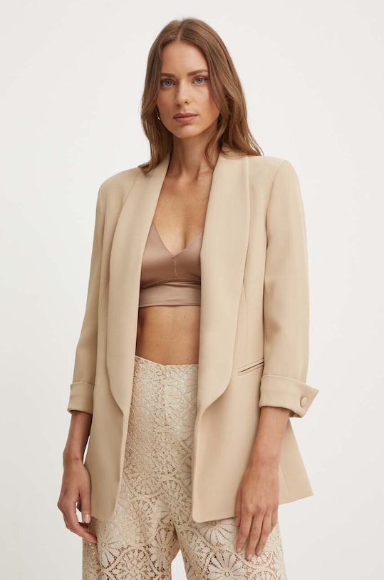 Sandro Ferrone marynarka tkanina beżowy SFS25XBDEVELINA