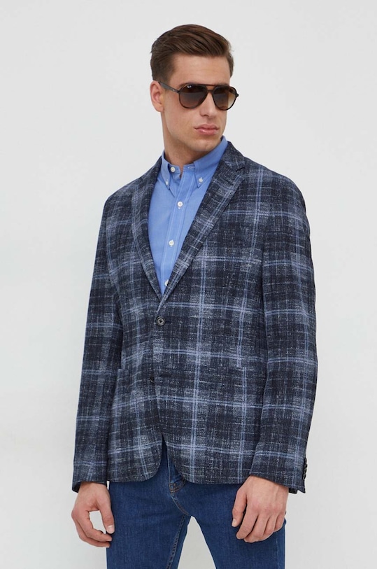 Сако BOSS вталена син 50510571